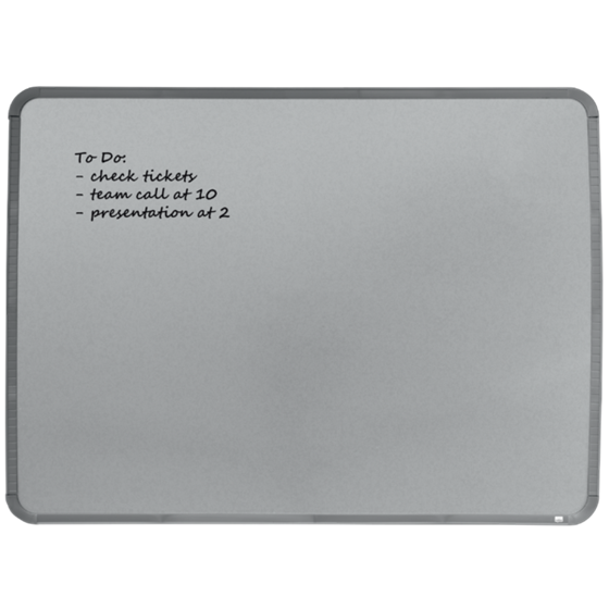 Pizarra Magnética Pequeña Nobo Con Marco Plateado Slim 580X430 Mm Plata