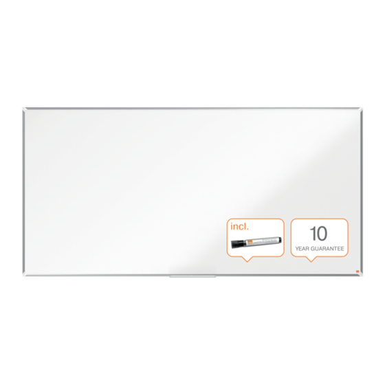 Pizarra Nobo Premium Plus Melamina 2400X1200Mm, Blanca Blanco