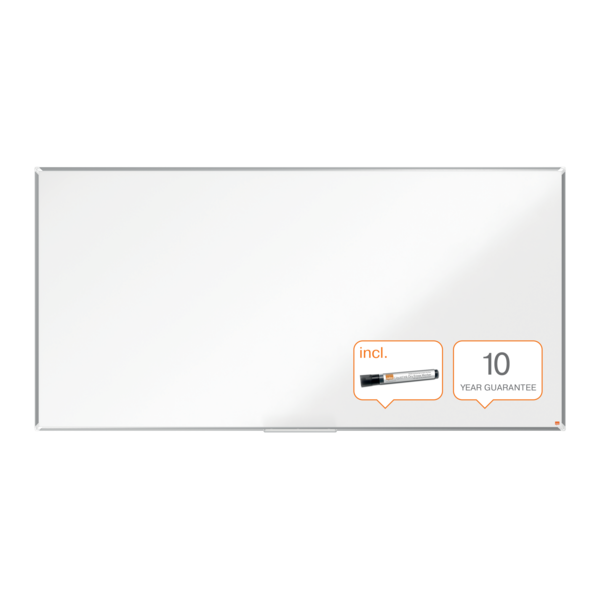 Pizarra Nobo Premium Plus Melamina 2400X1200Mm, Blanca Blanco