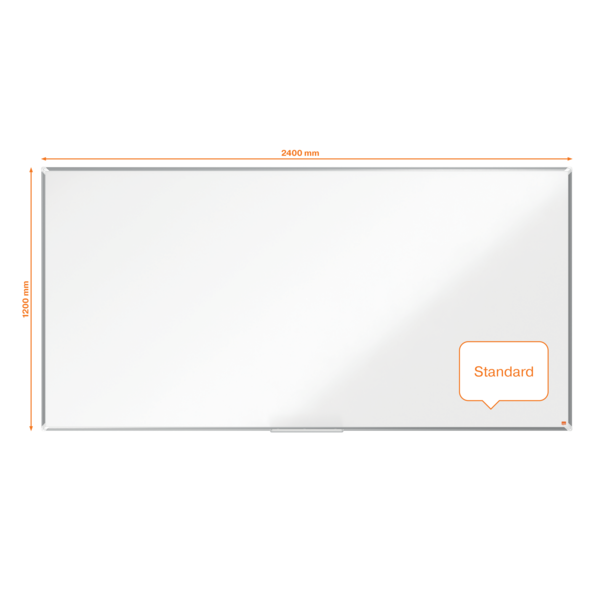 Pizarra Nobo Premium Plus Melamina 2400X1200Mm, Blanca Blanco