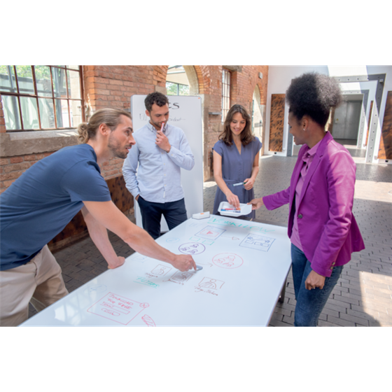 Pizarra Portátil Para El Sistema De Colaboración Move & Meet De Nobo 1800X900 Mm Blanco