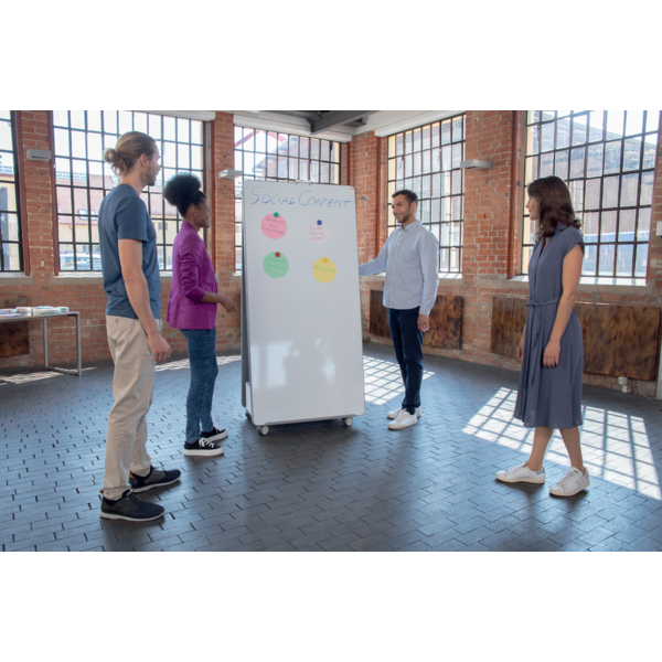 Pizarra Portátil Y Tablero De Anuncios Para El Sistema De Colaboración Move & Meet De Nobo 1800X900 Mm Blanco