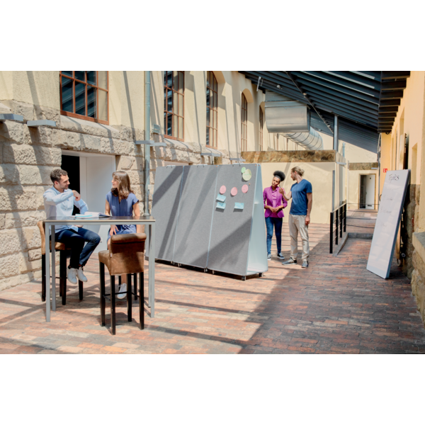 Pizarra Portátil Y Tablero De Anuncios Para El Sistema De Colaboración Move & Meet De Nobo 1800X900 Mm Blanco