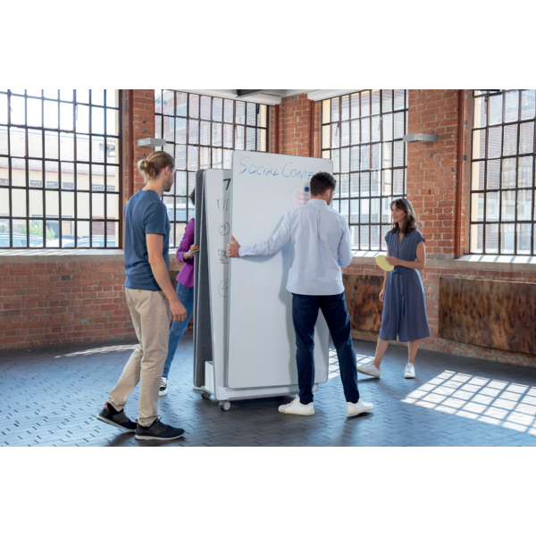 Pizarra Portátil Y Tablero De Anuncios Para El Sistema De Colaboración Move & Meet De Nobo 1800X900 Mm Blanco