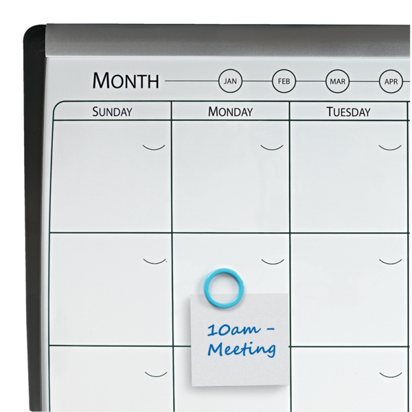 Planificador De Pizarra Magnética Pequeña Nobo Con Tablero De Anuncios De Corcho 585X430 Mm Blanco