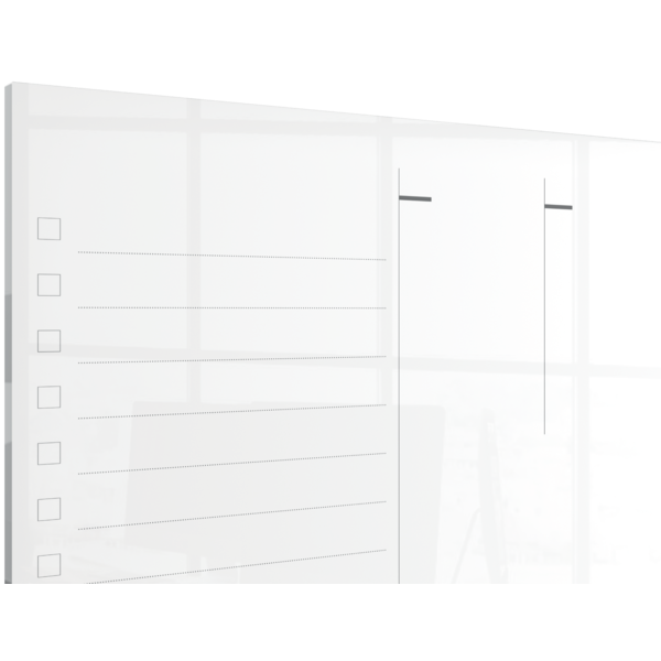 Planificador Semanal De Pizarra De Cristal De Nobo De 430X560 Mm Blanco