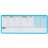 Planificador Semanal De Pizarra Magnética Mini De Nobo 360X140 Mm Azul
