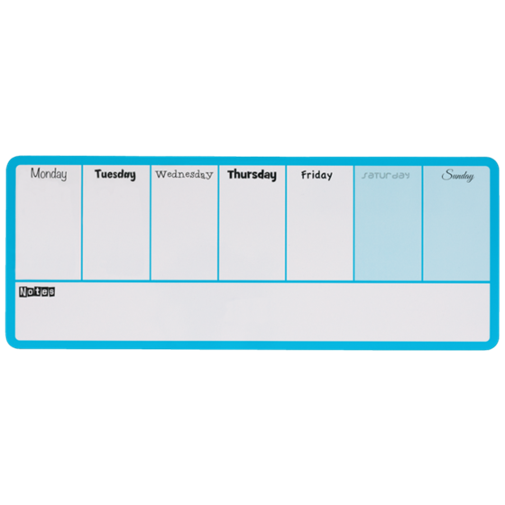 Planificador Semanal De Pizarra Magnética Mini De Nobo 360X140 Mm Azul