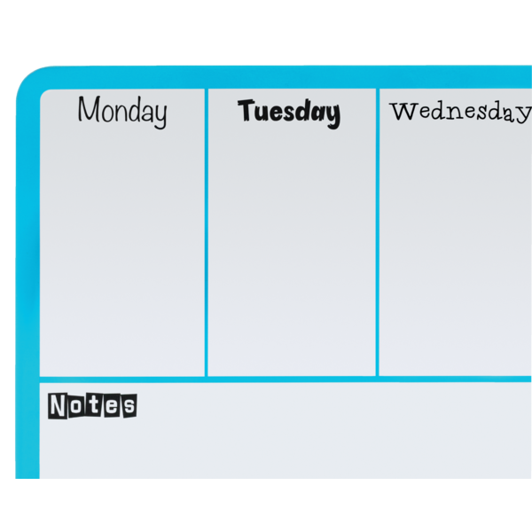 Planificador Semanal De Pizarra Magnética Mini De Nobo 360X140 Mm Azul