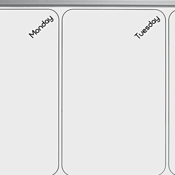 Planificador Semanal De Pizarra Magnética Pequeña De 585X190 Mm De Nobo Gris