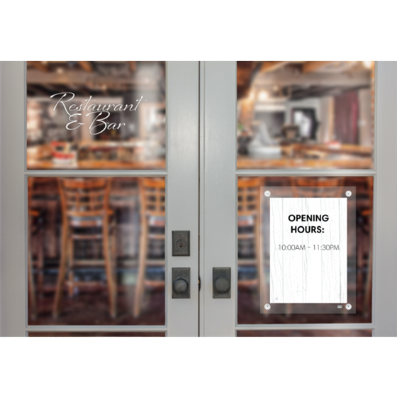 Porta Póster Acrílico Transparente Mural Removible, A3 Transparente