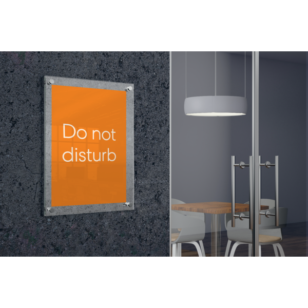 Porta Póster Acrílico Transparente Mural, A5 Transparente