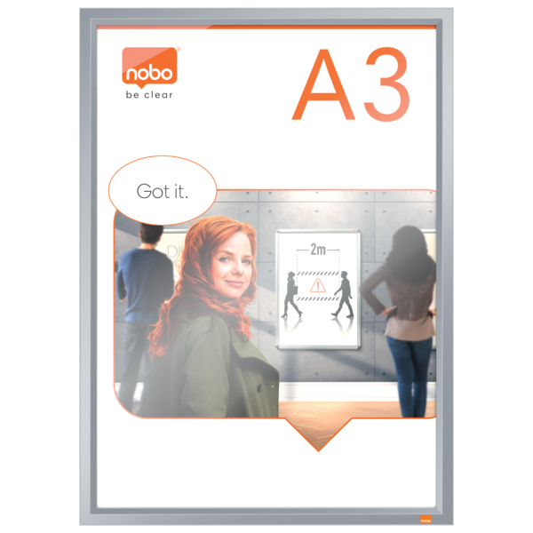 Porta Pósters Con Marco De Clip De Aluminio A3 Blanco