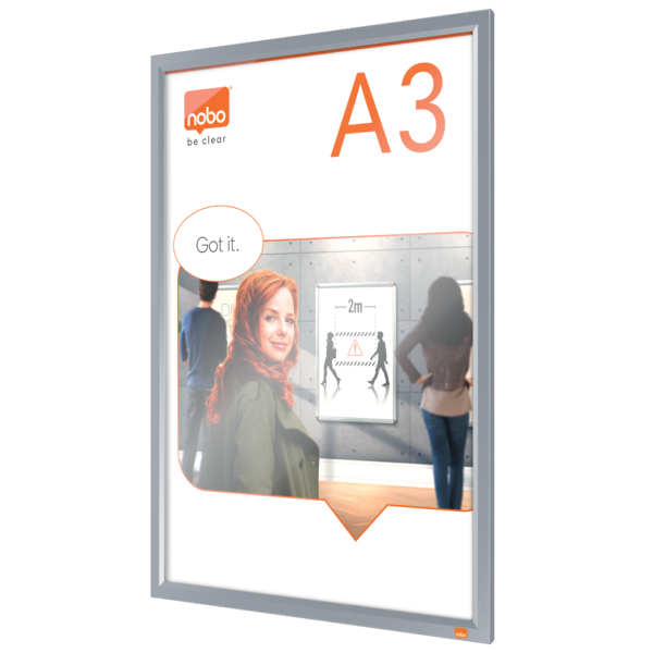 Porta Pósters Con Marco De Clip De Aluminio A3 Blanco