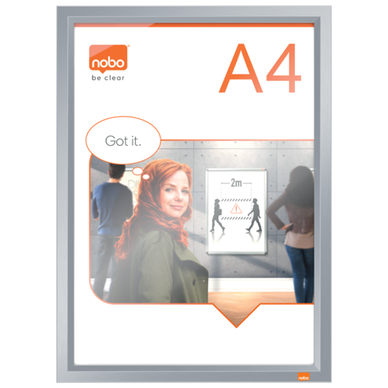 Porta Pósters Con Marco De Clip De Aluminio A4 Blanco