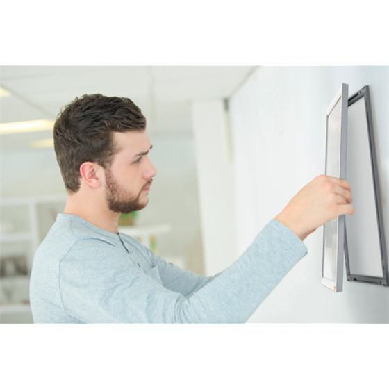 Porta Pósters Con Marco De Clip De Aluminio A4 Blanco