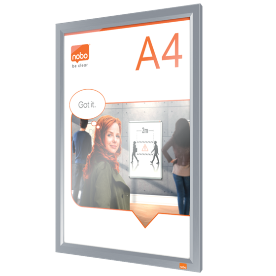 Porta Pósters Con Marco De Clip De Aluminio A4 Blanco