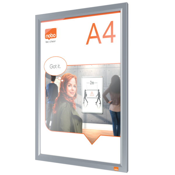 Porta Pósters Con Marco De Clip De Aluminio A4 Blanco