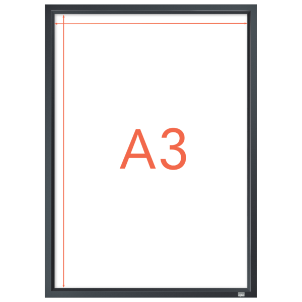 Porta Pósters Con Marco De Clip De Color Gris Grafito A3 Blanco