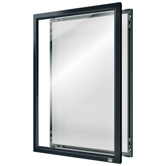 Porta Pósters Con Marco De Clip De Color Gris Grafito A4 Blanco