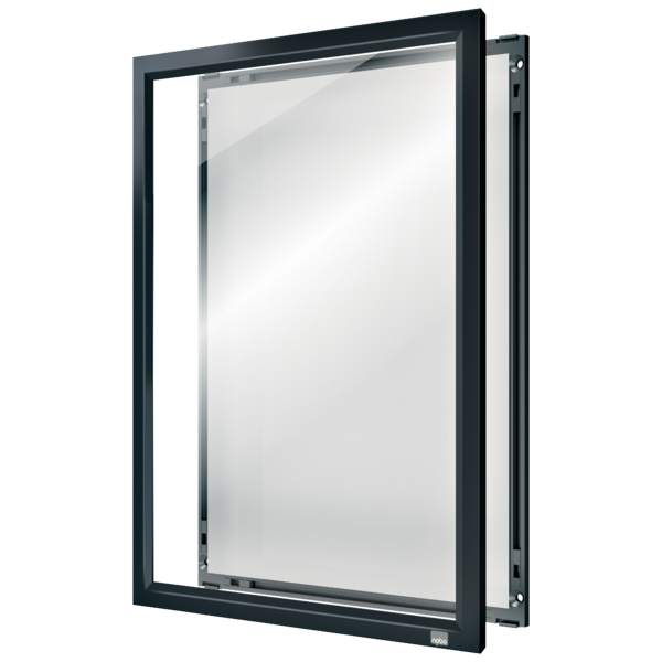 Porta Pósters Con Marco De Clip De Color Gris Grafito A4 Blanco