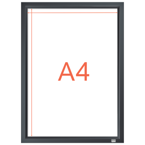 Porta Pósters Con Marco De Clip De Color Gris Grafito A4 Blanco