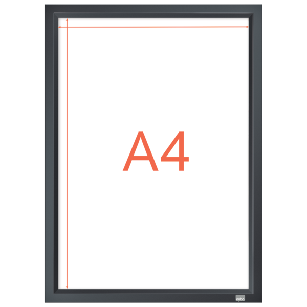 Porta Pósters Con Marco De Clip De Color Gris Grafito A4 Blanco