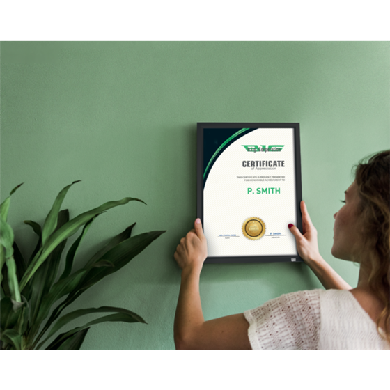 Porta Pósters Con Marco De Clip De Color Gris Grafito A4 Blanco