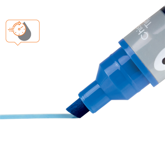 Rotuladores De Tinta Líquida Nobo Con Punta Biselada, 10 Unidades Azul