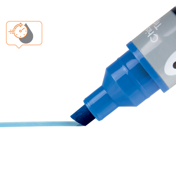 Rotuladores De Tinta Líquida Nobo Con Punta Biselada, 10 Unidades Azul