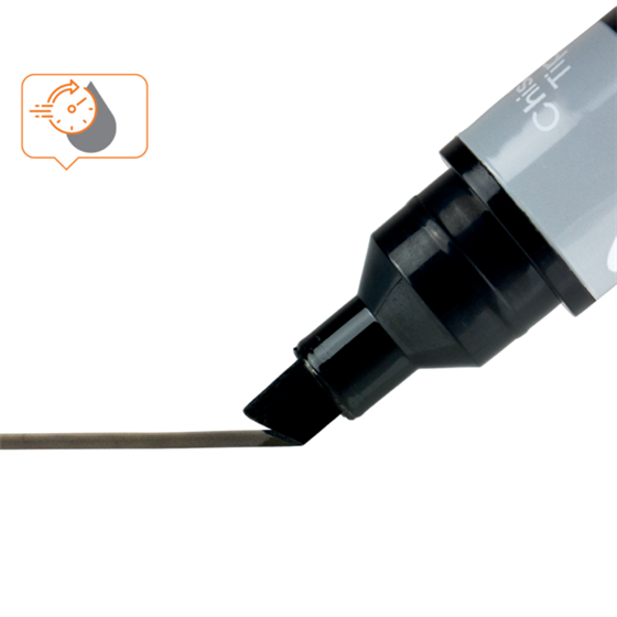 Rotuladores De Tinta Líquida Nobo Con Punta Biselada, 10 Unidades Negro