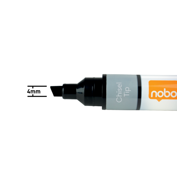 Rotuladores De Tinta Líquida Nobo Con Punta Biselada, 10 Unidades Negro