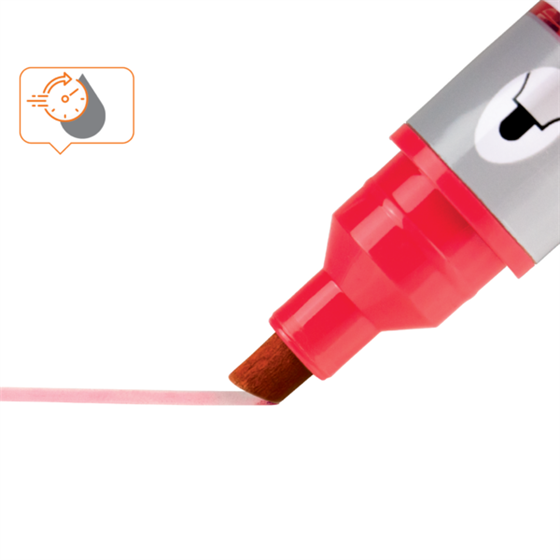 Rotuladores De Tinta Líquida Nobo Con Punta Biselada, 10 Unidades Rojo