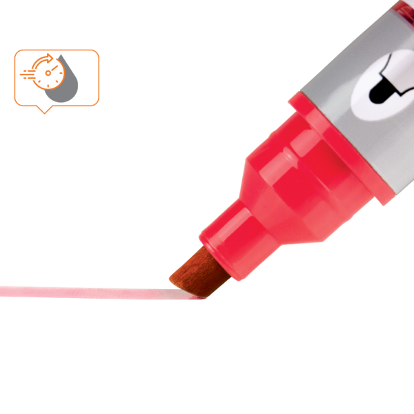 Rotuladores De Tinta Líquida Nobo Con Punta Biselada, 10 Unidades Rojo