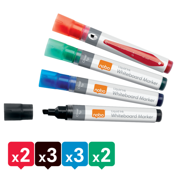 Rotuladores De Tinta Líquida Nobo Con Punta Biselada, 10 Unidades Surtidos