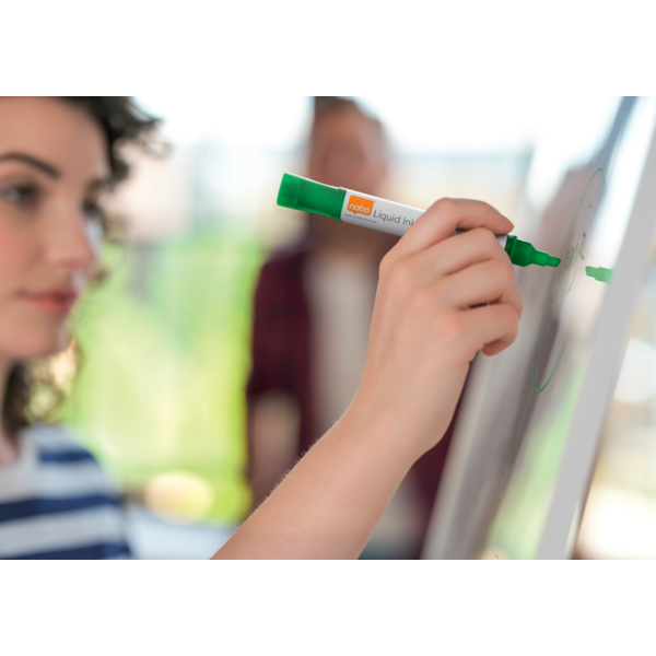 Rotuladores De Tinta Líquida Nobo Con Punta Biselada, 10 Unidades Verde