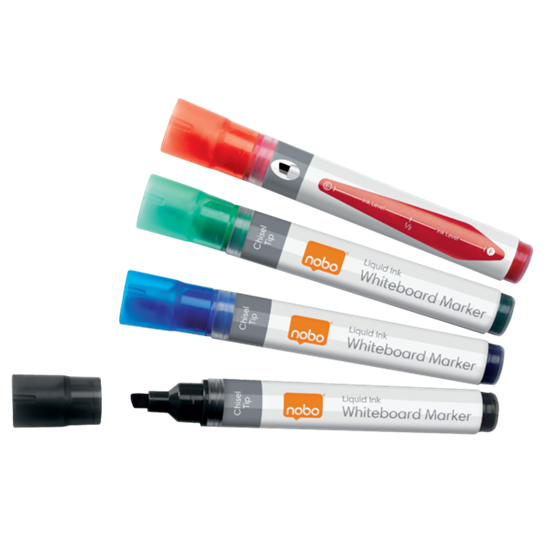 Rotuladores De Tinta Líquida Nobo Con Punta Biselada, 4 Unidades Surtidos
