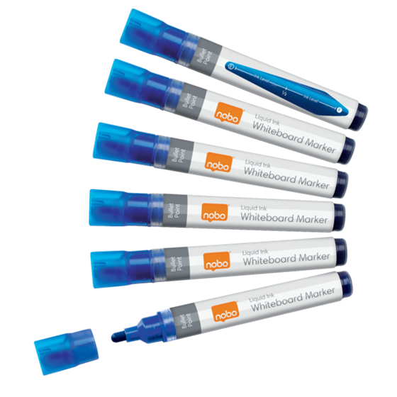 Rotuladores De Tinta Líquida Nobo Con Punta Cónica, 10 Unidades Azul