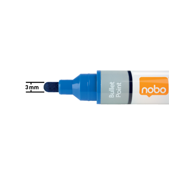 Rotuladores De Tinta Líquida Nobo Con Punta Cónica, 10 Unidades Azul