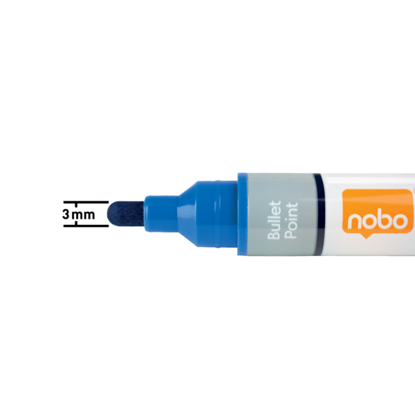 Rotuladores De Tinta Líquida Nobo Con Punta Cónica, 10 Unidades Azul