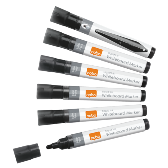 Rotuladores De Tinta Líquida Nobo Con Punta Cónica, 10 Unidades Negro