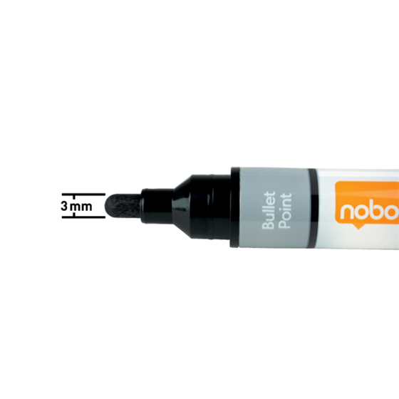 Rotuladores De Tinta Líquida Nobo Con Punta Cónica, 10 Unidades Negro