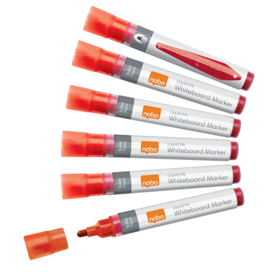 Rotuladores De Tinta Líquida Nobo Con Punta Cónica, 10 Unidades Rojo