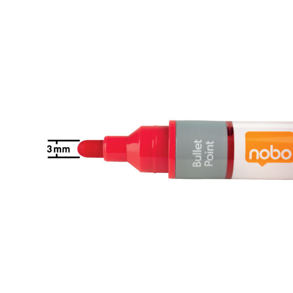 Rotuladores De Tinta Líquida Nobo Con Punta Cónica, 10 Unidades Rojo