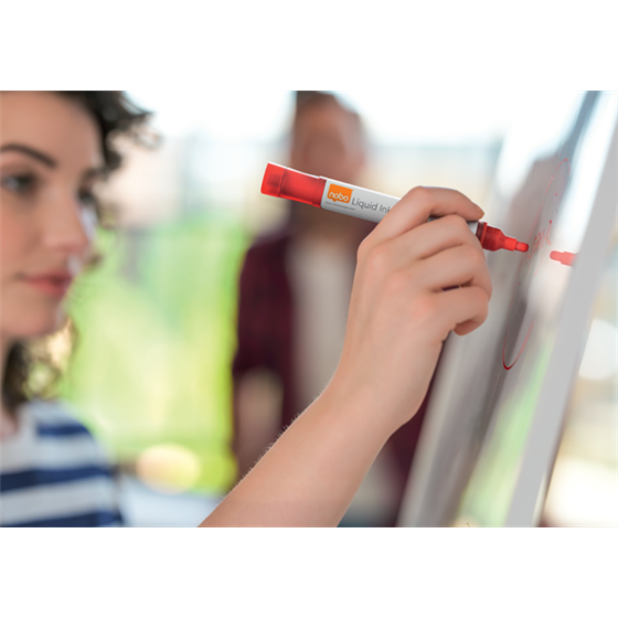 Rotuladores De Tinta Líquida Nobo Con Punta Cónica, 10 Unidades Rojo