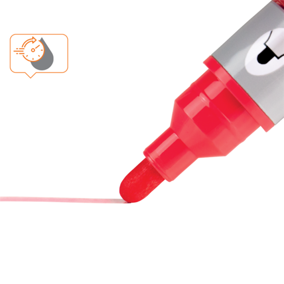 Rotuladores De Tinta Líquida Nobo Con Punta Cónica, 10 Unidades Rojo