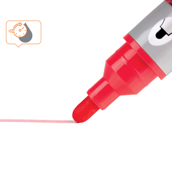 Rotuladores De Tinta Líquida Nobo Con Punta Cónica, 10 Unidades Rojo