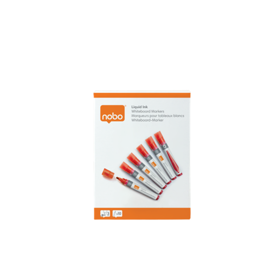 Rotuladores De Tinta Líquida Nobo Con Punta Cónica, 10 Unidades Rojo