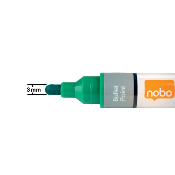 Rotuladores De Tinta Líquida Nobo Con Punta Cónica, 10 Unidades Verde