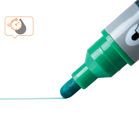 Rotuladores De Tinta Líquida Nobo Con Punta Cónica, 10 Unidades Verde